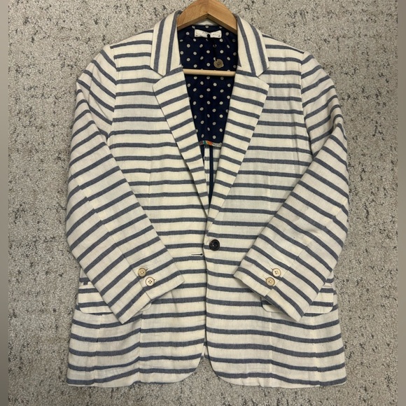 Isabella Sinclair M (Anthropologie) cotton light blazer in great used condition - Picture 9 of 12